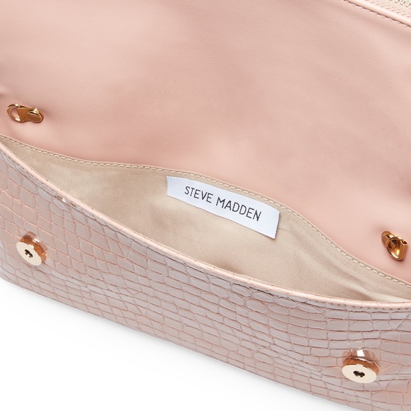 STEVE MADDEN - BPROTECT Crocodile Fold Over Purse Clutch - Picture 4 of 11